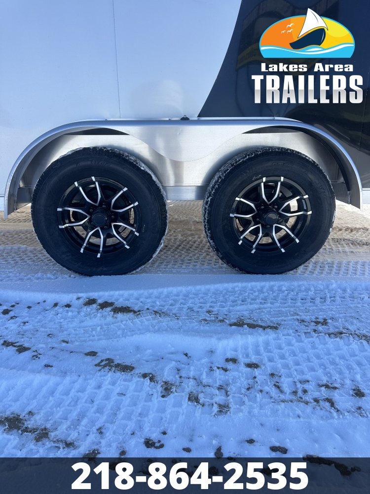 2026 NEO 7.5X16 SILVER/BLACK ALUMINUM ENCLOSED TRAILER