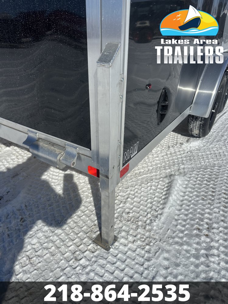 2026 NEO 7.5X16 SILVER/BLACK ALUMINUM ENCLOSED TRAILER