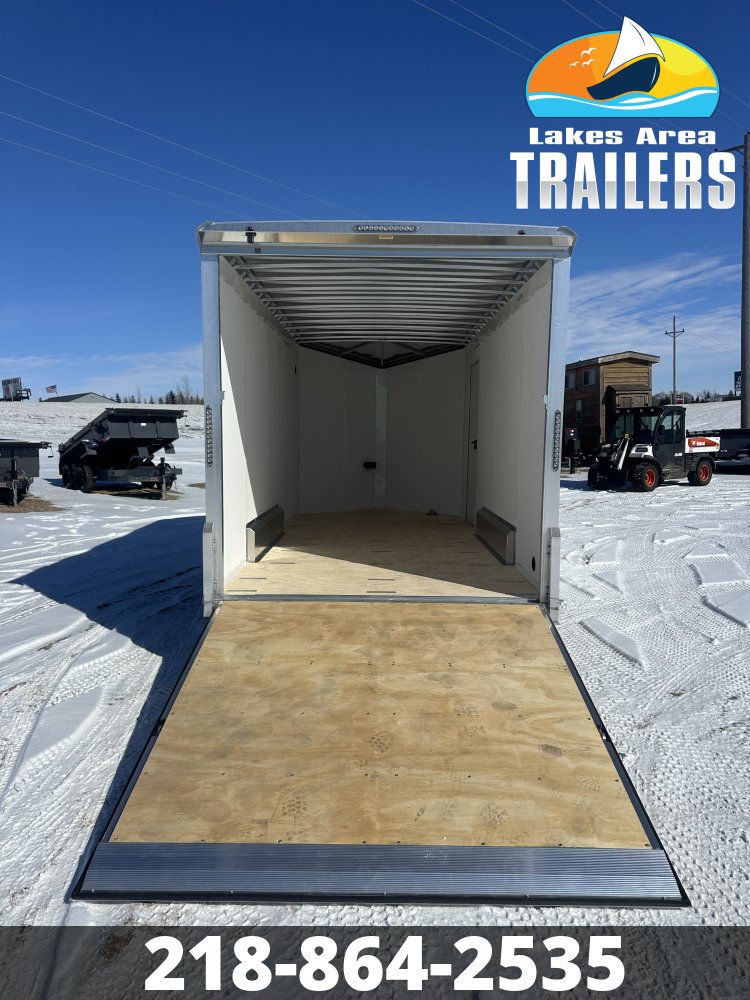 2026 NEO 7.5X16 SILVER/BLACK ALUMINUM ENCLOSED TRAILER