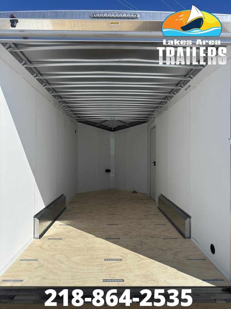 2026 NEO 7.5X16 SILVER/BLACK ALUMINUM ENCLOSED TRAILER