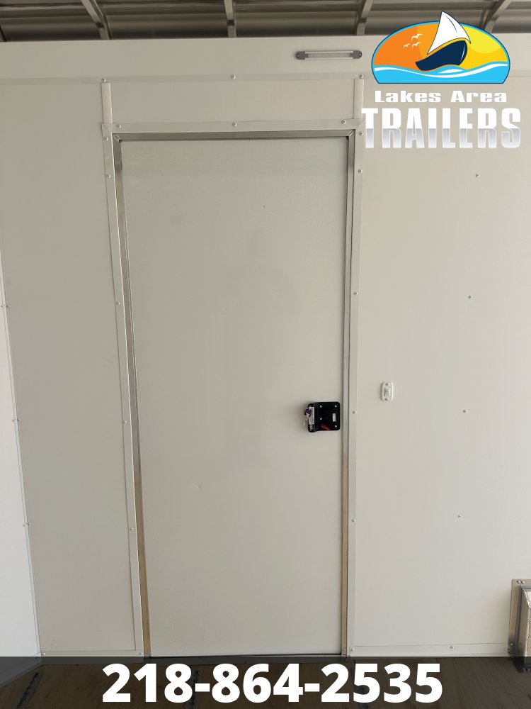 2026 NEO 7.5X16 SILVER/BLACK ALUMINUM ENCLOSED TRAILER