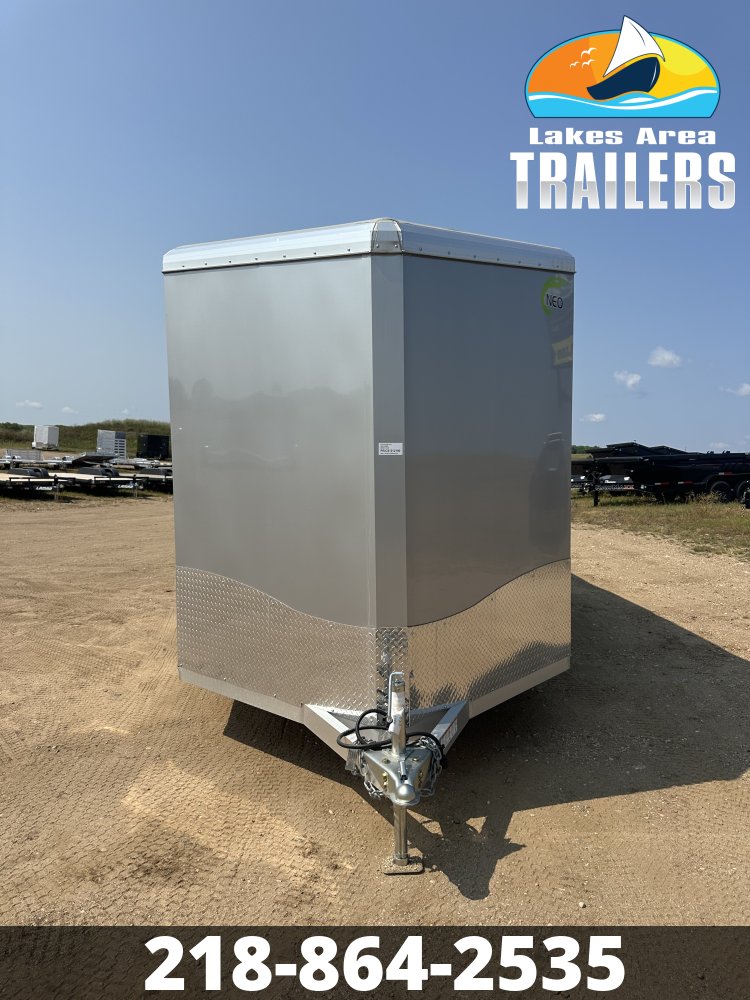 2026 NEO 7.5X16 SILVER/BLACK ALUMINUM ENCLOSED TRAILER