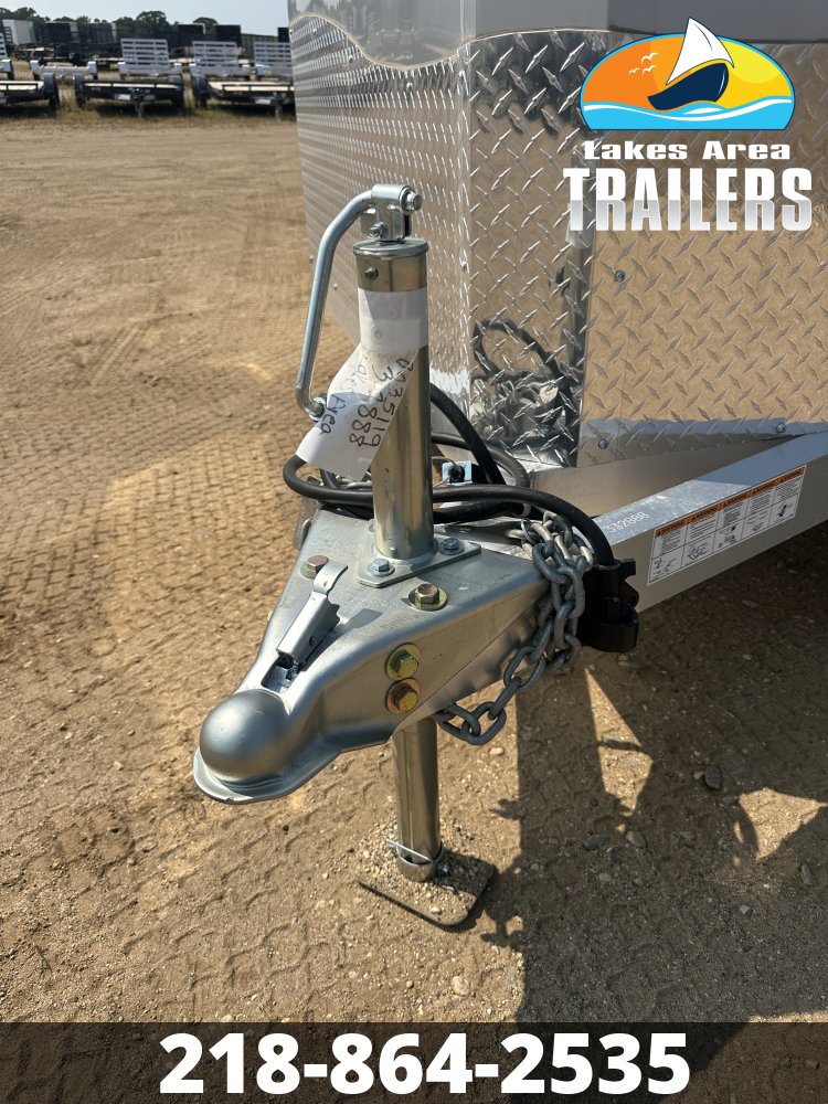 2026 NEO 7.5X16 SILVER/BLACK ALUMINUM ENCLOSED TRAILER
