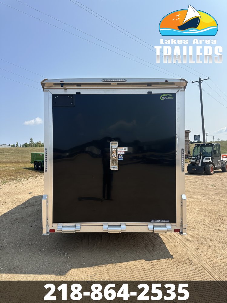 2026 NEO 7.5X16 SILVER/BLACK ALUMINUM ENCLOSED TRAILER