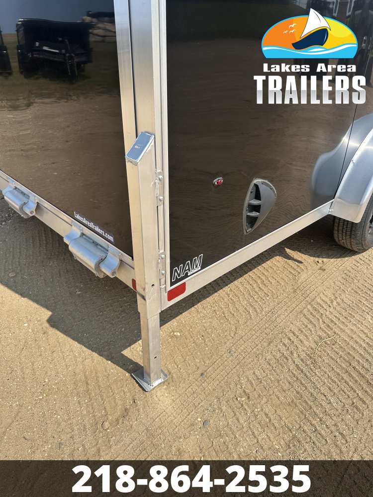 2026 NEO 7.5X16 SILVER/BLACK ALUMINUM ENCLOSED TRAILER