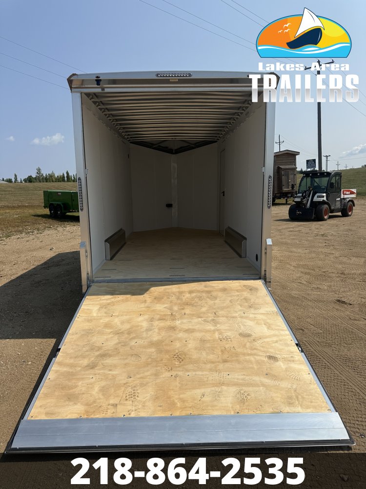 2026 NEO 7.5X16 SILVER/BLACK ALUMINUM ENCLOSED TRAILER