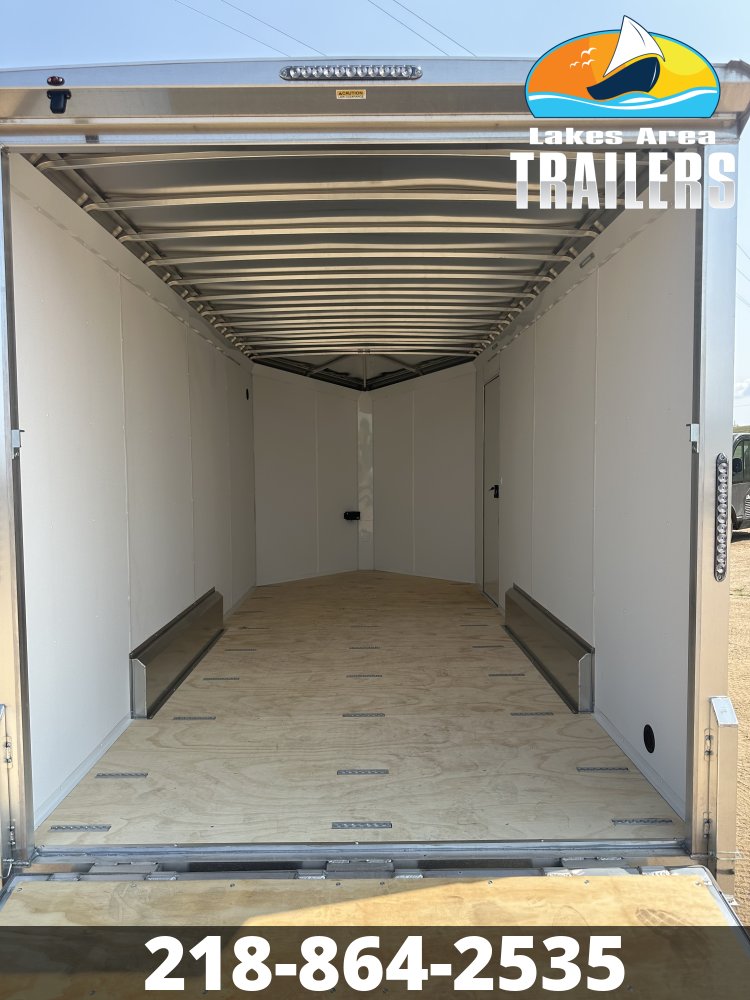 2026 NEO 7.5X16 SILVER/BLACK ALUMINUM ENCLOSED TRAILER