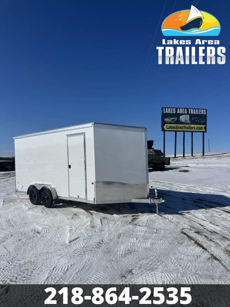 2026 NEO 7.5X16 WHITE ALUMINUM ENCLOSED TRAILER