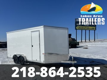2026 NEO 7.5X16 WHITE ALUMINUM ENCLOSED TRAILER
