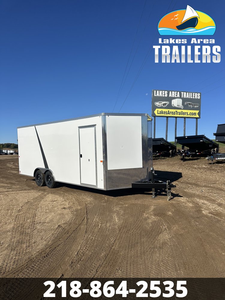 2027 AERO 8.5X20 WHITE ENCLOSED TRAILER