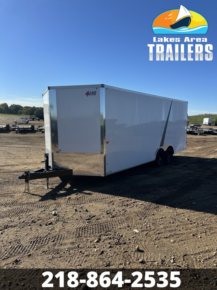 2027 AERO 8.5X20 WHITE ENCLOSED TRAILER