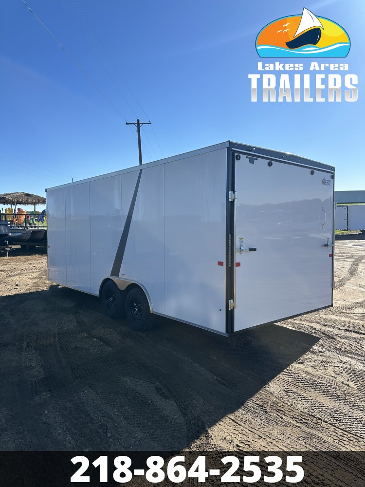 2027 AERO 8.5X20 WHITE ENCLOSED TRAILER