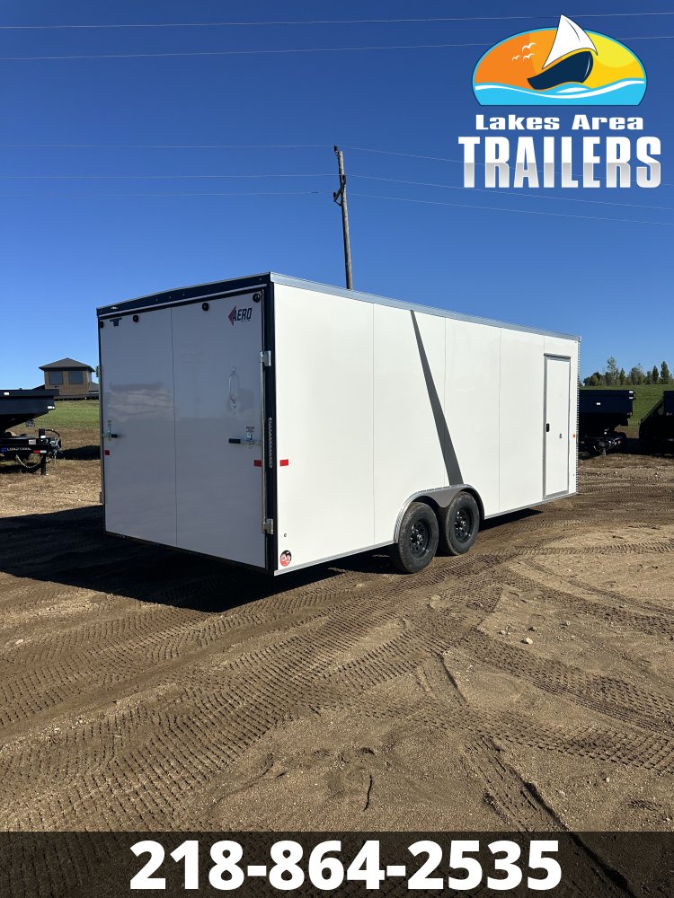 2027 AERO 8.5X20 WHITE ENCLOSED TRAILER