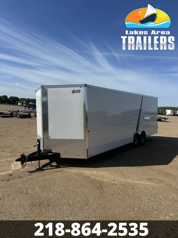 2027 AERO 8.5X24 WHITE ENCLOSED TRAILER