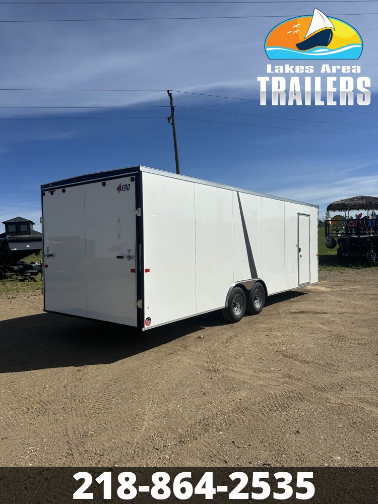 2027 AERO 8.5X24 WHITE ENCLOSED TRAILER