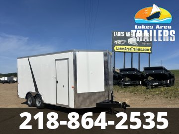 2027 AERO 8.5X16 WHITE ENCLOSED TRAILER