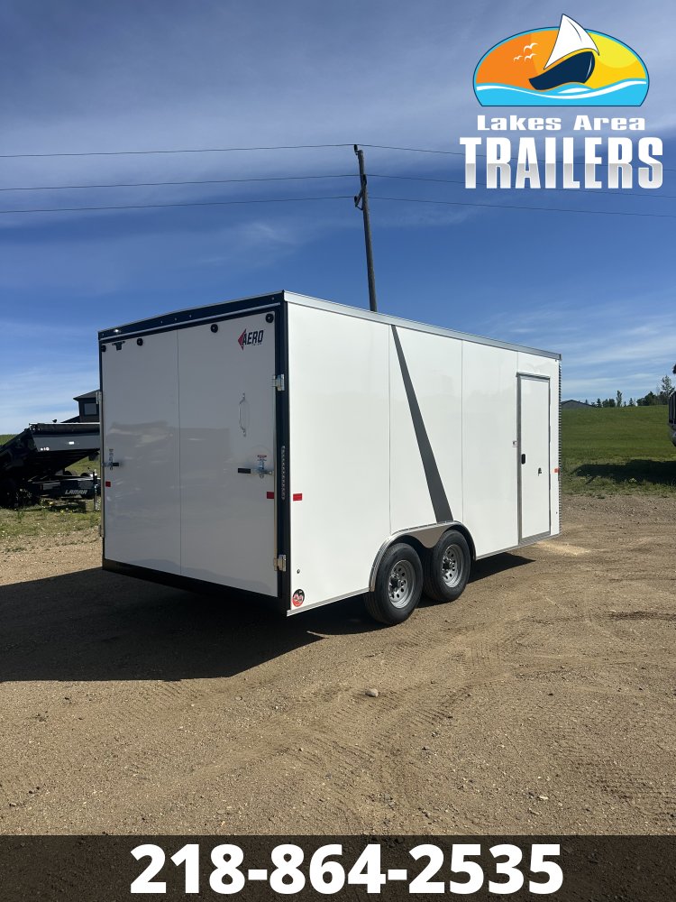 2027 AERO 8.5X16 WHITE ENCLOSED TRAILER