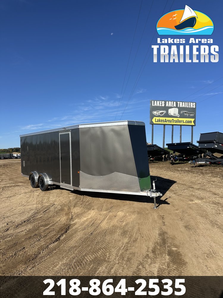 2027 NEO 7.5X25 NASX CHARCOAL ALUMINUM ENCLOSED SNOWMOBILE TRAILER