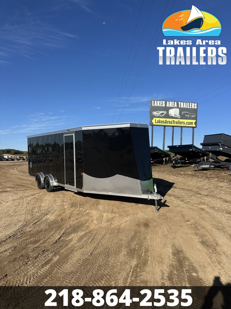 2027 NEO 7.5X25 NASX BLACK ALUMINUM ENCLOSED SNOWMOBILE TRAILER