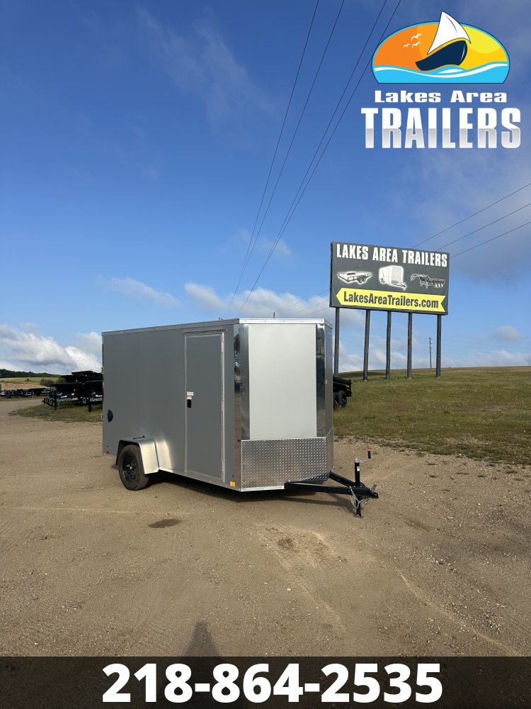2027 CROSS 6X12 SILVER ENCLOSED TRAILER