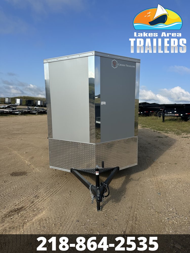 2027 CROSS 6X12 SILVER ENCLOSED TRAILER