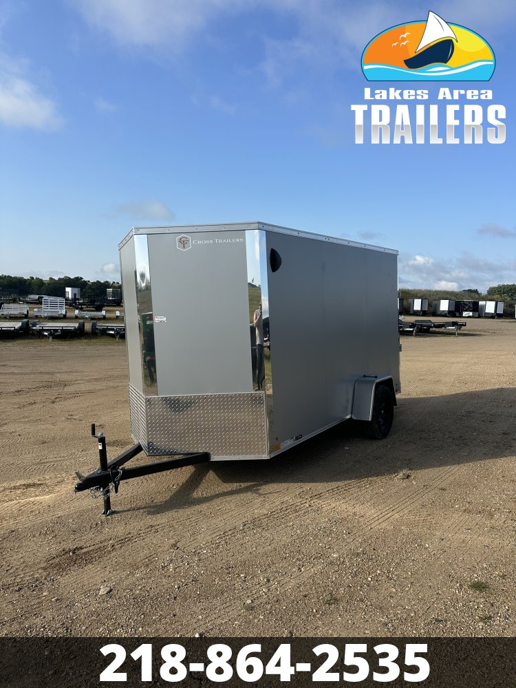 2027 CROSS 6X12 SILVER ENCLOSED TRAILER