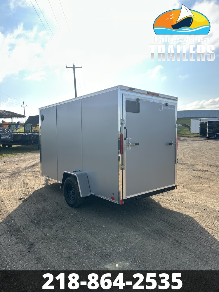 2027 CROSS 6X12 SILVER ENCLOSED TRAILER
