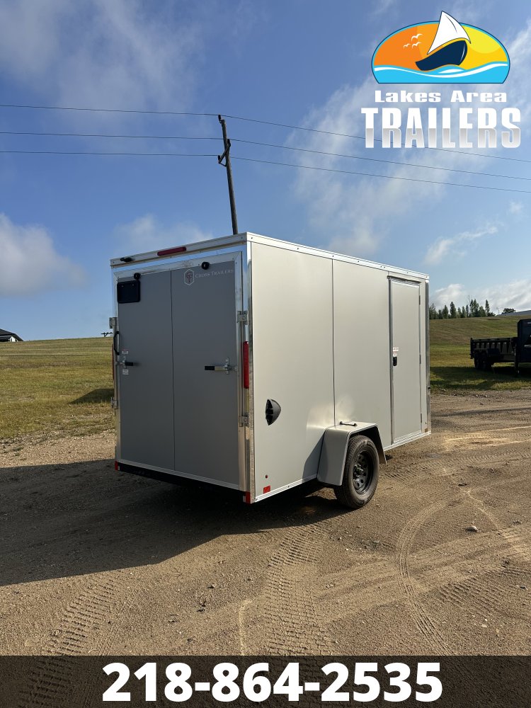 2027 CROSS 6X12 SILVER ENCLOSED TRAILER