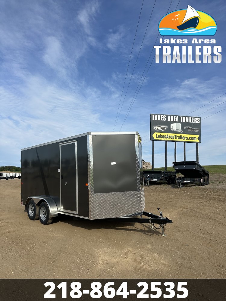 2026 AERO 7X14 CHARCOAL ENCLOSED TRAILER
