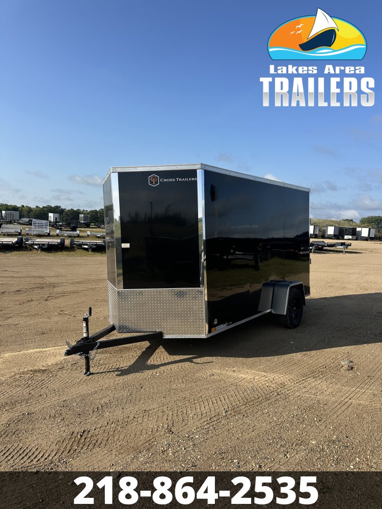 2027 CROSS 6X12 BLACK ENCLOSED TRAILER