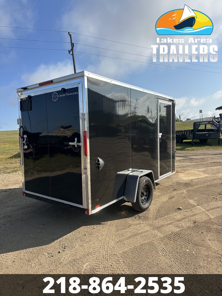 2027 CROSS 6X12 BLACK ENCLOSED TRAILER