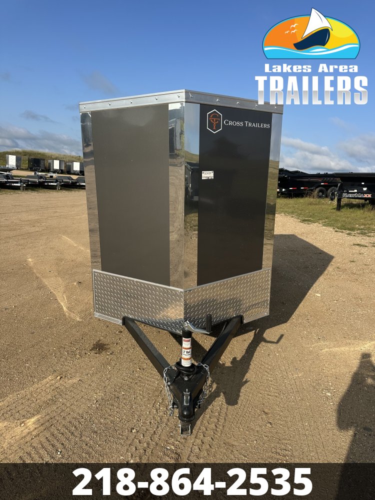 2027 CROSS 5X8 CHARCOAL ENCLOSED TRAILER