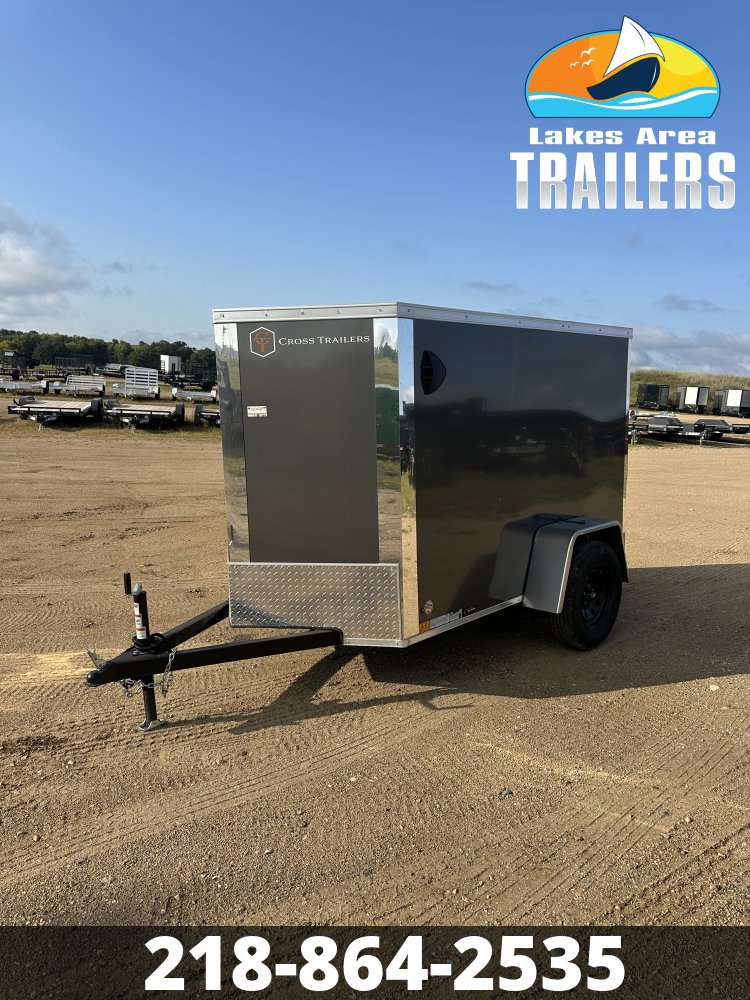 2027 CROSS 5X8 CHARCOAL ENCLOSED TRAILER