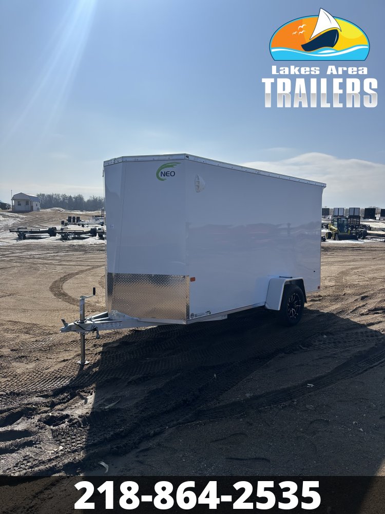 2026 NEO 6X12 WHITE ALUMINUM ENCLOSED TRAILER