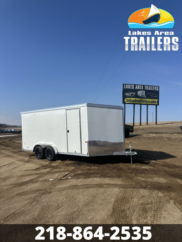 2026 NEO 7.5X16 WHITE ALUMINUM ENCLOSED TRAILER
