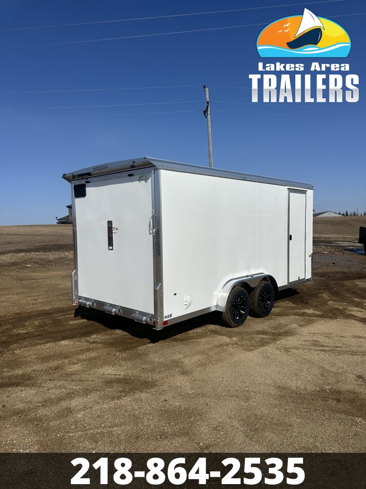2026 NEO 7.5X16 WHITE ALUMINUM ENCLOSED TRAILER
