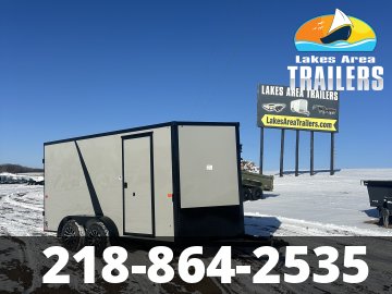 2026 AERO 7X14 DOVE GRAY BLACKOUT ENCLOSED TRAILER