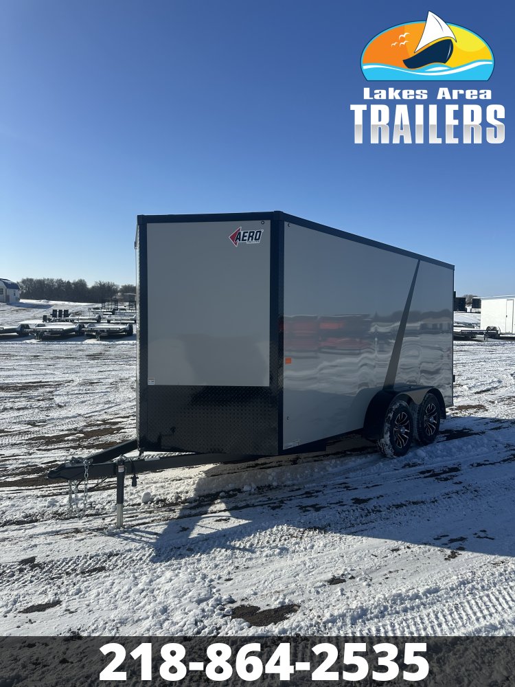 2026 AERO 7X14 DOVE GRAY BLACKOUT ENCLOSED TRAILER