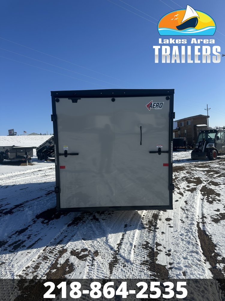 2026 AERO 7X14 DOVE GRAY BLACKOUT ENCLOSED TRAILER