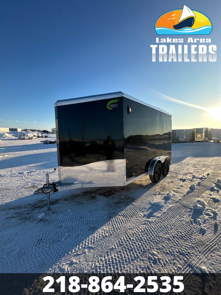 2026 NEO 7.5X12 BLACK ALUMINUM ENCLOSED TRAILER