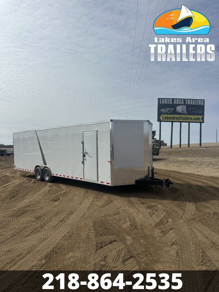 2026 AERO 8.5X28 WHITE ENCLOSED TRAILER