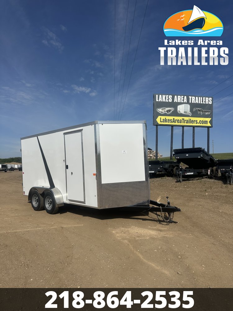 2026 AERO 7X14 WHITE ENCLOSED TRAILER