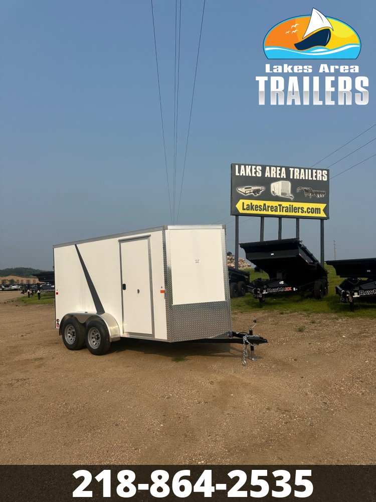 2026 AERO 6X12 WHITE ENCLOSED TRAILER