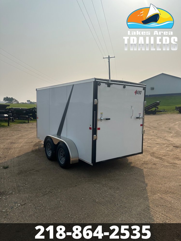 2026 AERO 6X12 WHITE ENCLOSED TRAILER