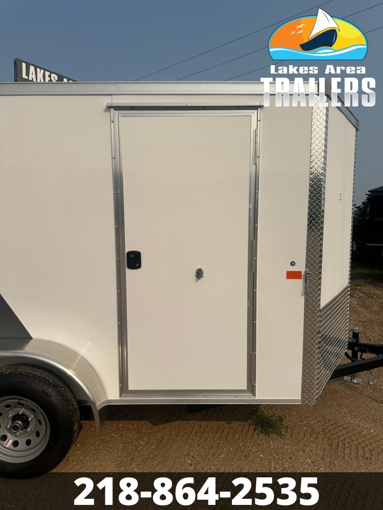 2026 AERO 6X12 WHITE ENCLOSED TRAILER