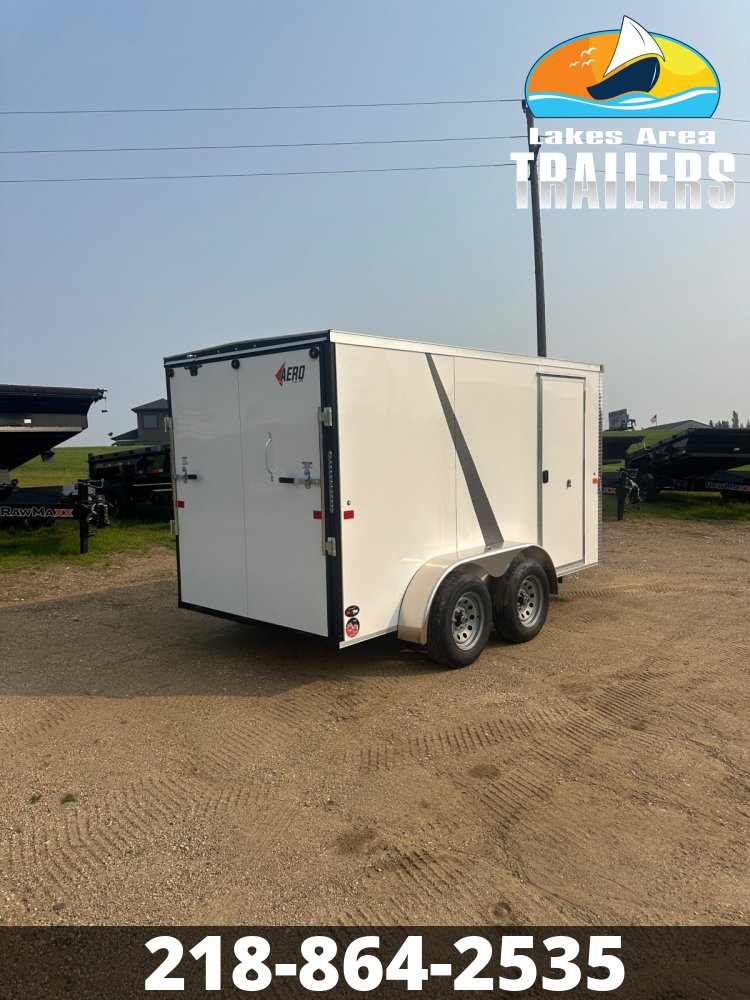 2026 AERO 6X12 WHITE ENCLOSED TRAILER