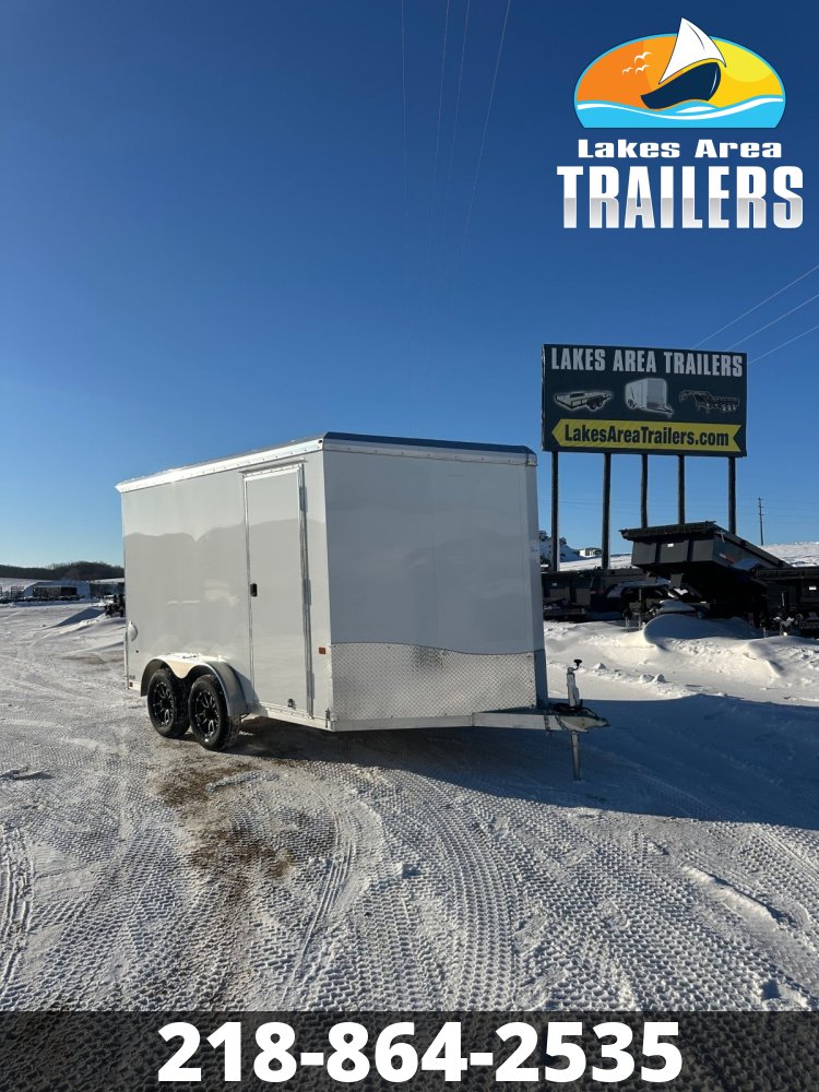 2026 NEO 7.5X12 WHITE ALUMINUM ENCLOSED TRAILER