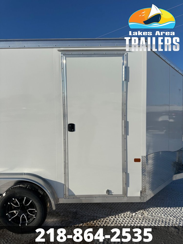 2026 NEO 7.5X12 WHITE ALUMINUM ENCLOSED TRAILER