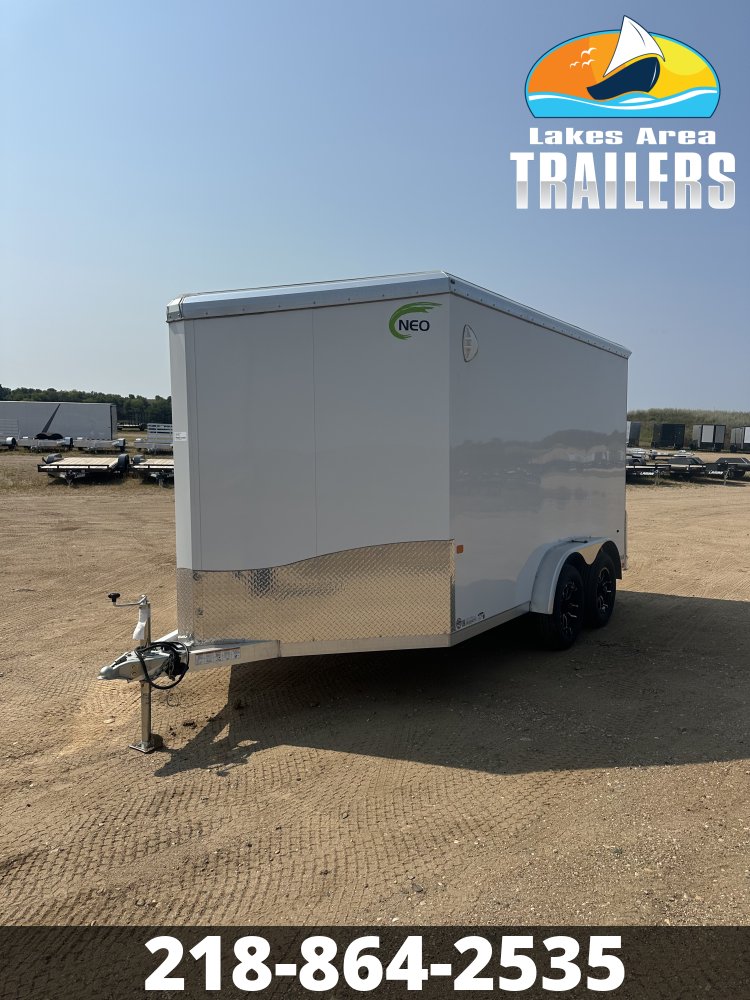 2026 NEO 7.5X12 WHITE ALUMINUM ENCLOSED TRAILER