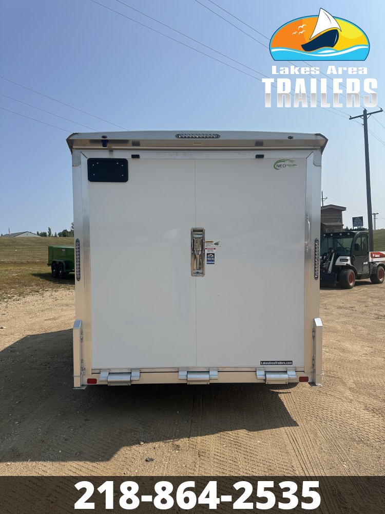 2026 NEO 7.5X12 WHITE ALUMINUM ENCLOSED TRAILER